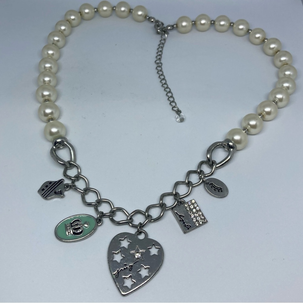 Juicy Couture Pearl Charm Necklace